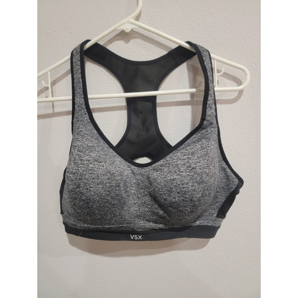 Victoria's Secret Women's Sports Bra VSX Gray Underwire Racerback sizeβ 38D